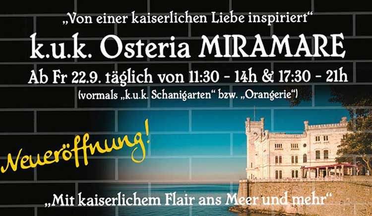 k.u.k. Osteria MIRAMARE zu Ischl Eventteaser